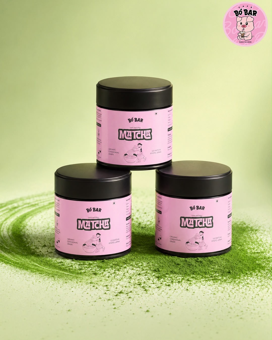 Bo Bar matcha tins